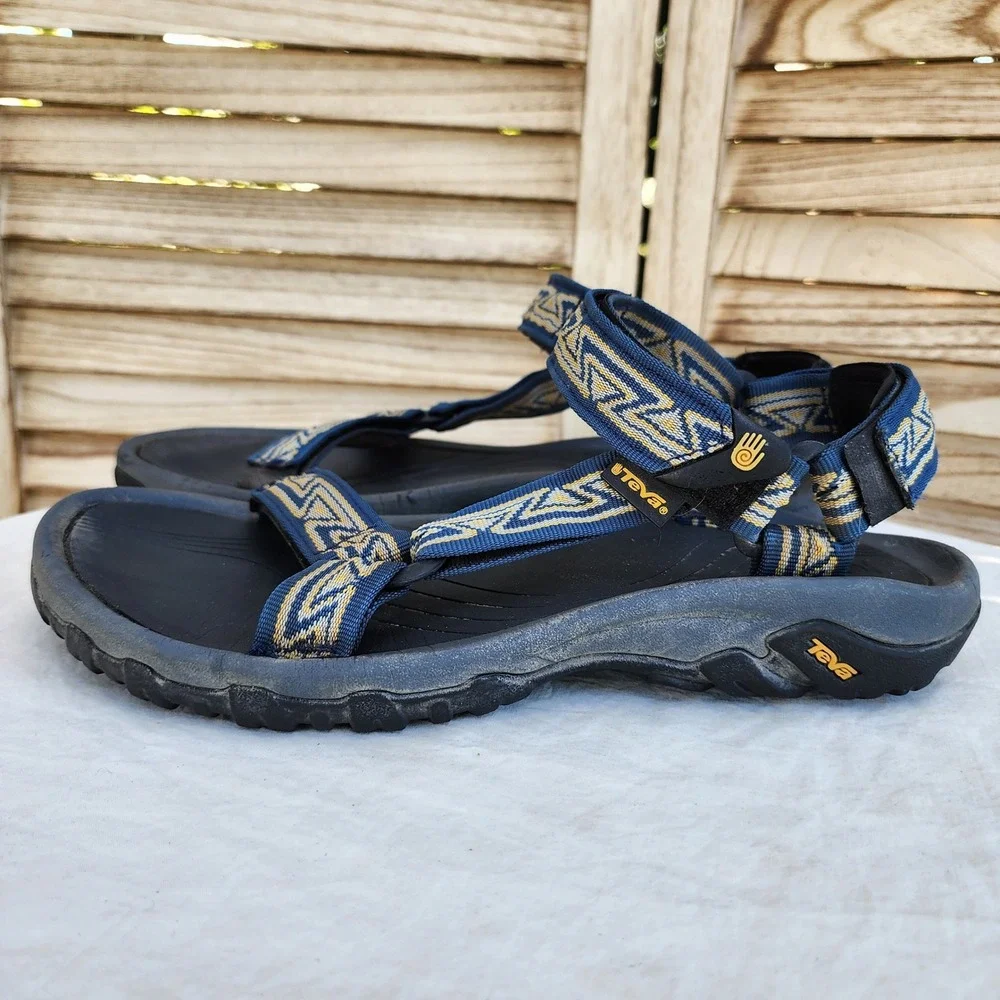 Teva Hurricane XLT2 US 9 Blue Geometric Retro Sport Water Sandals Sport Hiking
